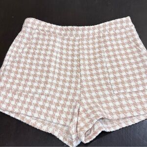 NWOT Houndstooth Print Wool-blend Shorts Large